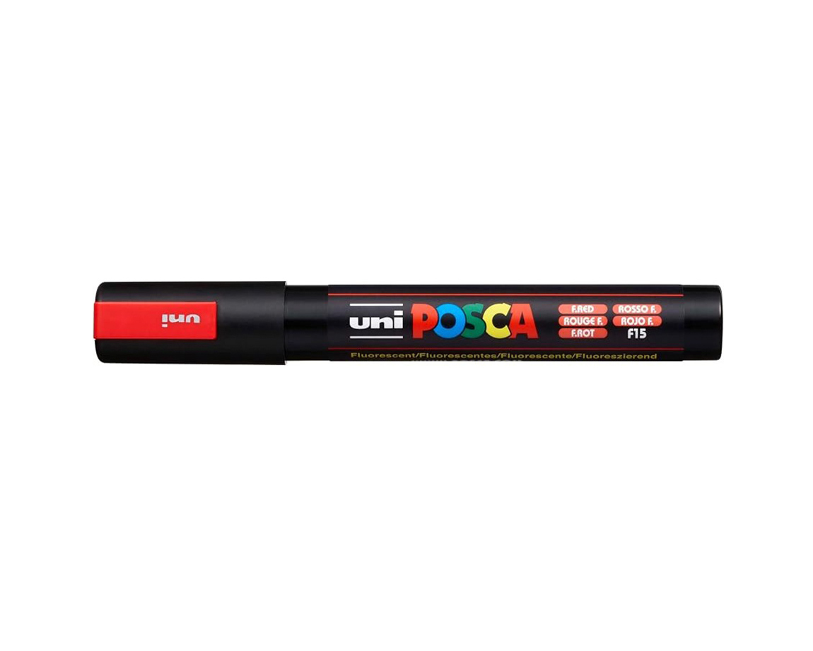 MARCADOR UNI POSCA PC-5M P. GRUESA x U. FLUO ROJO