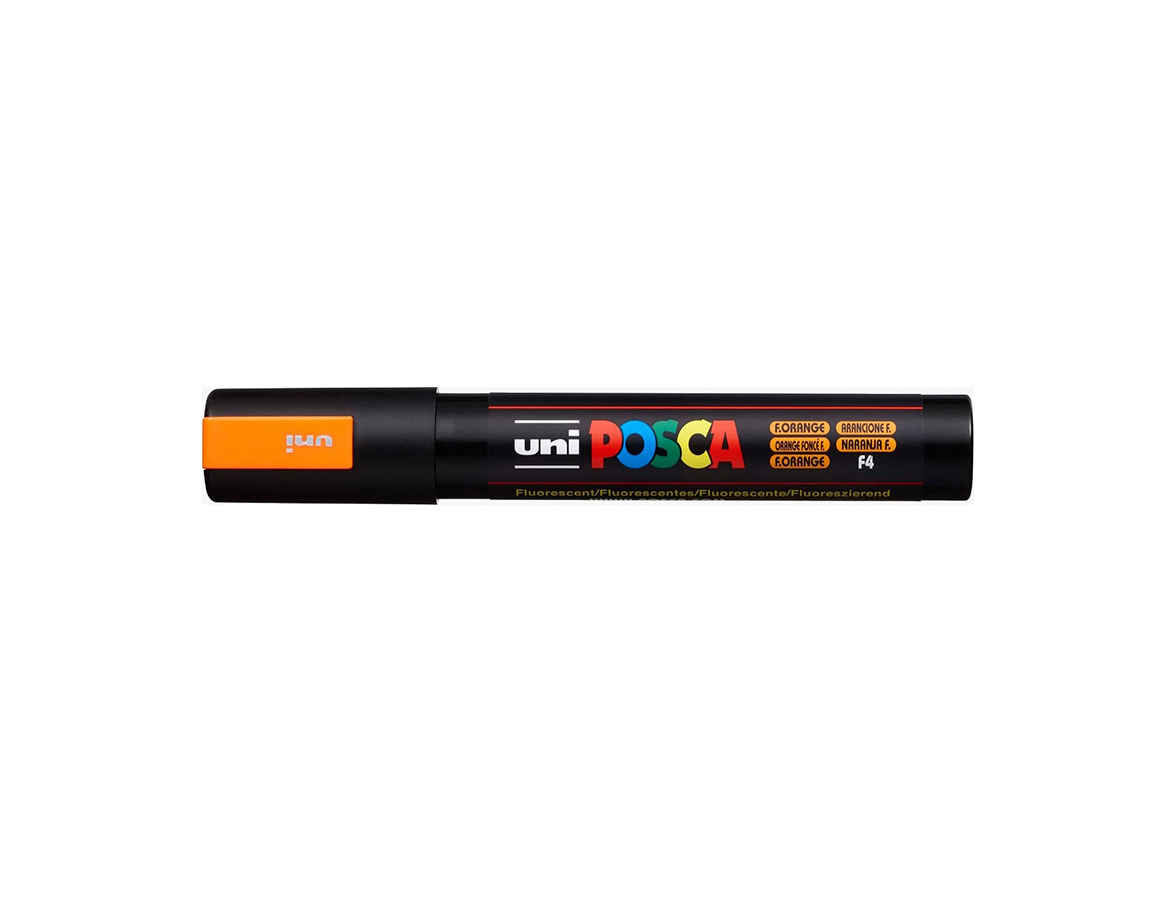 MARCADOR UNI POSCA PC-5M P. GRUESA x U. FLUO NARANJA