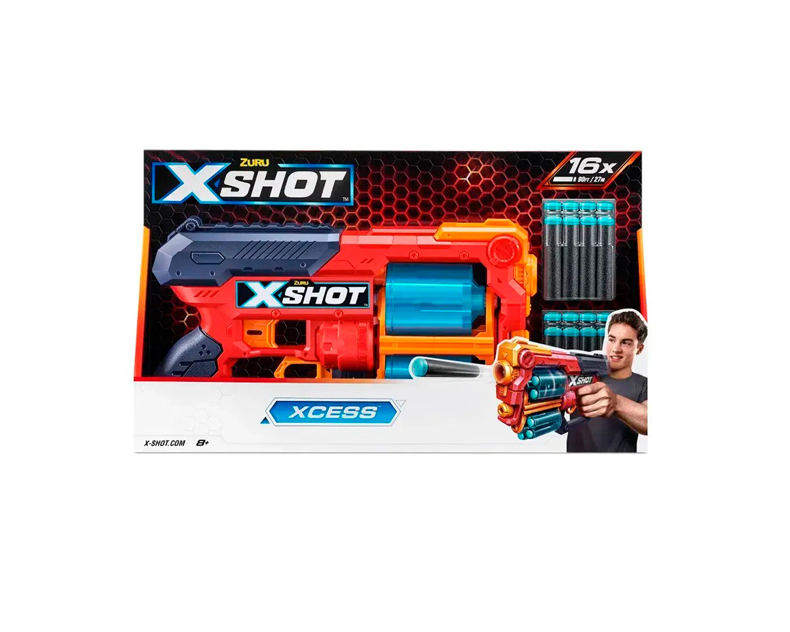 JUGUETE ZURU X-SHOT 5761 EXCEL XCESS DOBLE TAMBOR