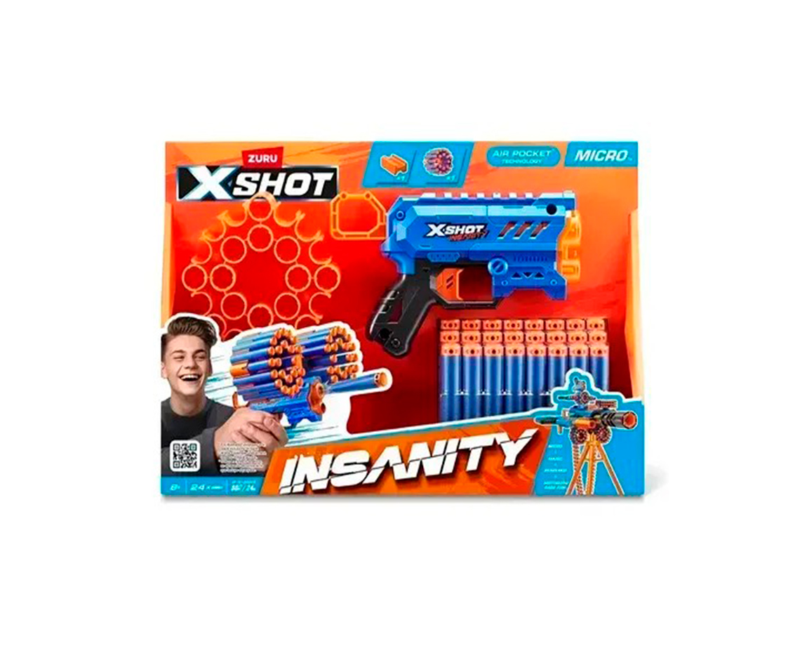 JUGUETE ZURU X-SHOT 7600 INSANITY MICRO