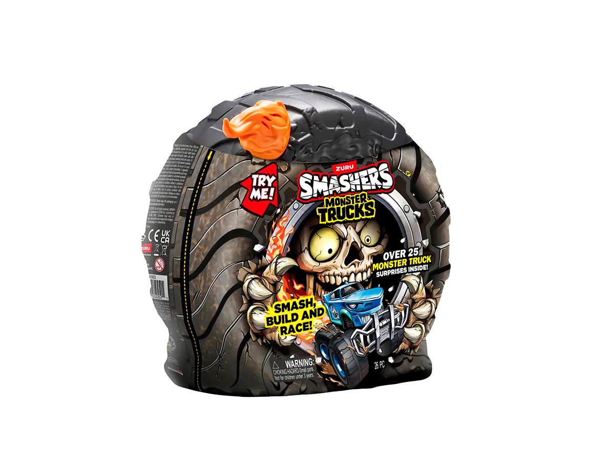 JUGUETE ZURU SMASHERS 7657 MONSTER TRUCK WHEEL PLAYSET + 25 SORPRESAS