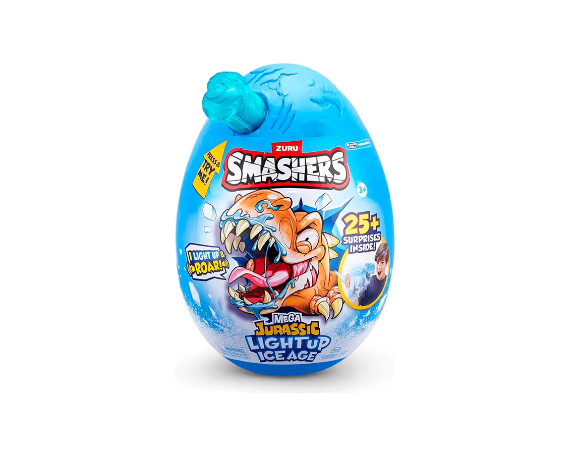 JUGUETE ZURU SMASHERS 7971 DINO ICE AGE EGG MEGA - BRILLA EN LA OSCURIDAD