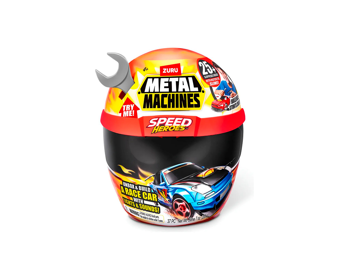 JUGUETE ZURU METAL MACHINES 7613 SPEED HERO CASCO ROJO