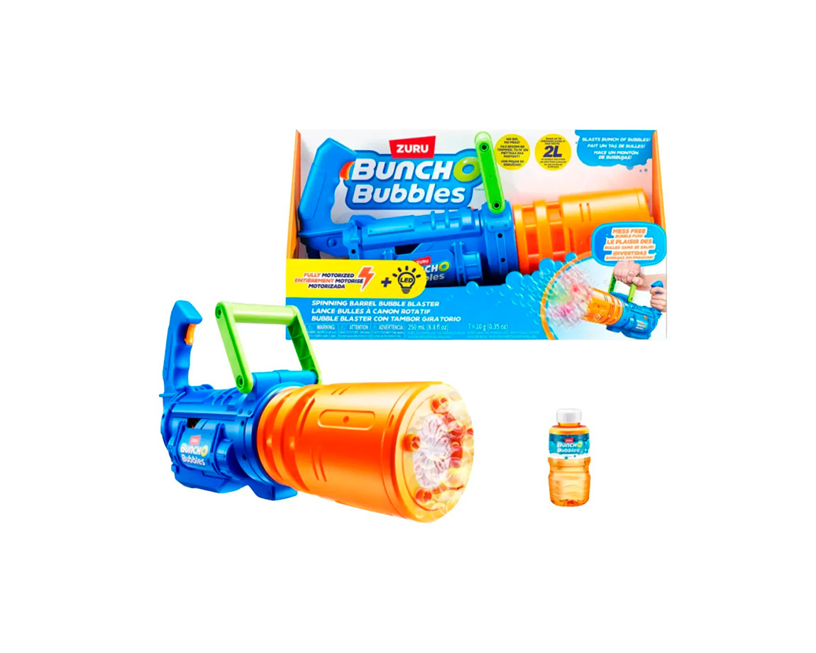JUGUETE ZURU 7962 LANZADOR DE BURBUJAS BUNCH O BUBBLES GIRATORIO
