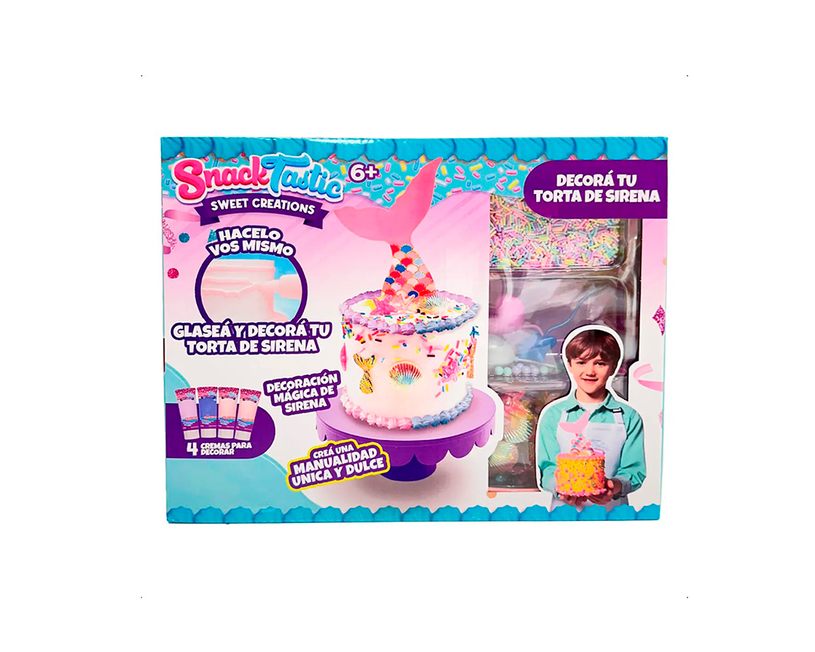 JUGUETE JULIANA SIS0010 SNACKTASTIC DECORA TU TORTA DE SIRENA