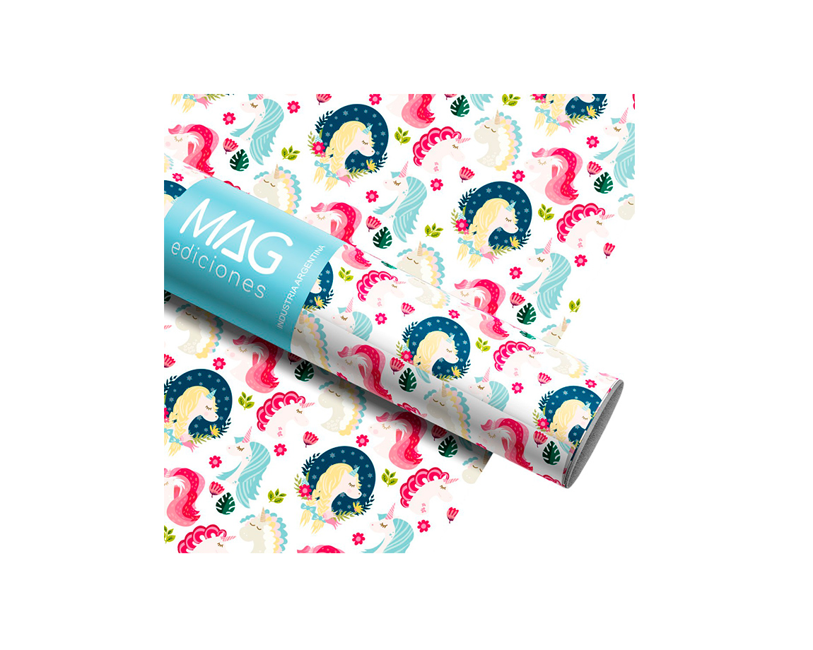 PAPEL REGALO MAG 5175 MAGICAL UNICORN GARDEN