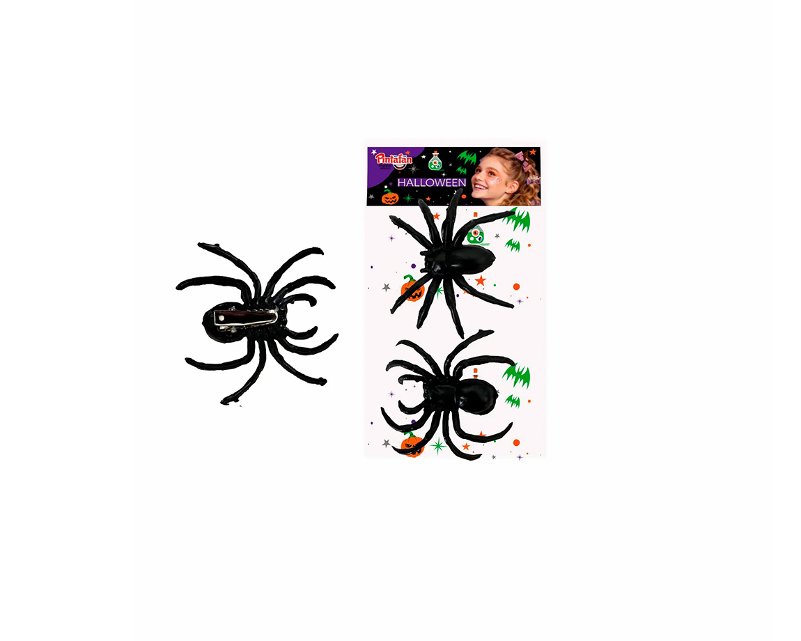 ACCESORIO PINTAFAN HALLOWEEN 641-01 SET X2 HEBILLAS DE ARAÑAS