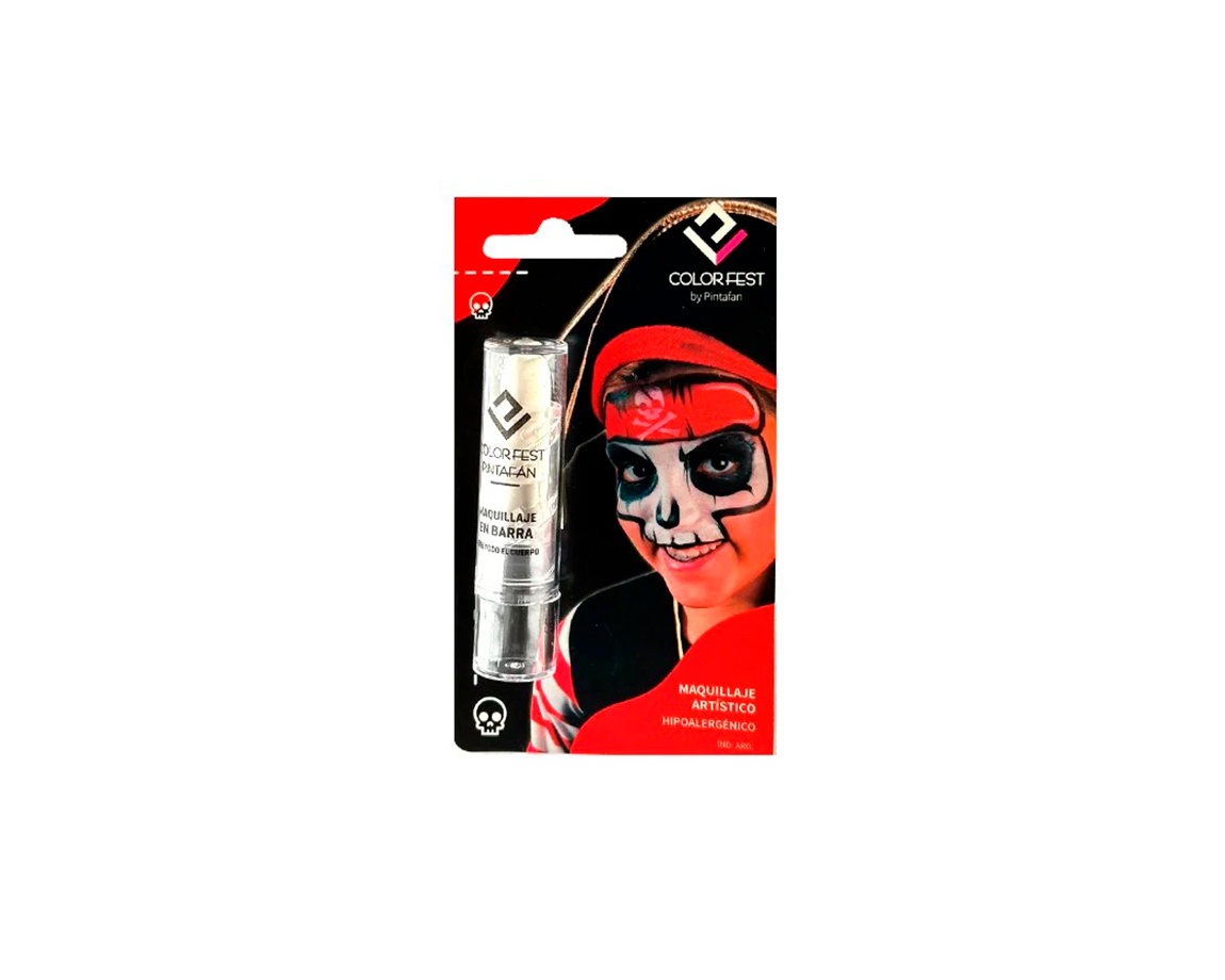 MAQUILLAJE PINTAFAN 771-01 EN BARRA BRILLANTE BLANCO