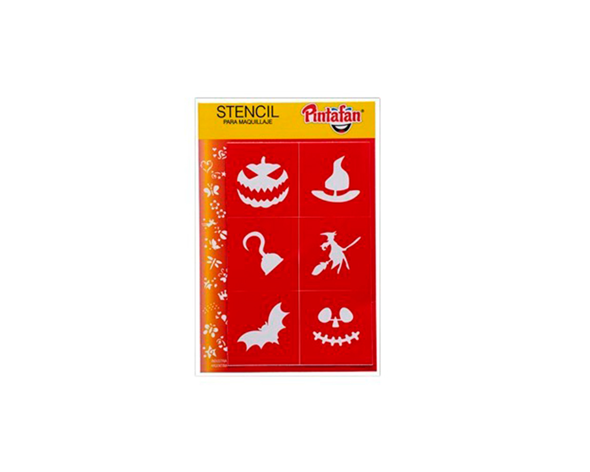 STENCIL PINTAFAN HALLOWEEN 6 EN 1 630-09 BRUJA