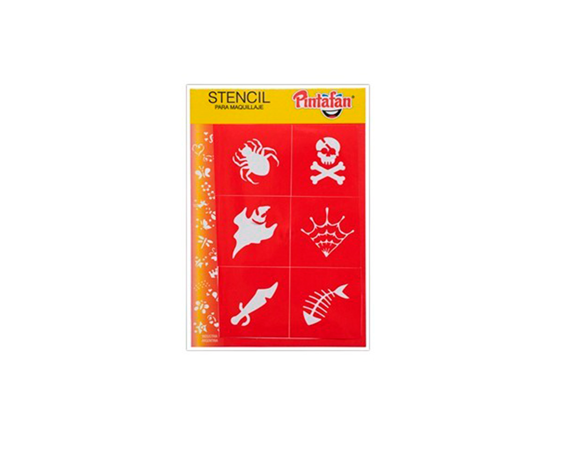STENCIL PINTAFAN HALLOWEEN 6 EN 1 630-10 CALAVERA