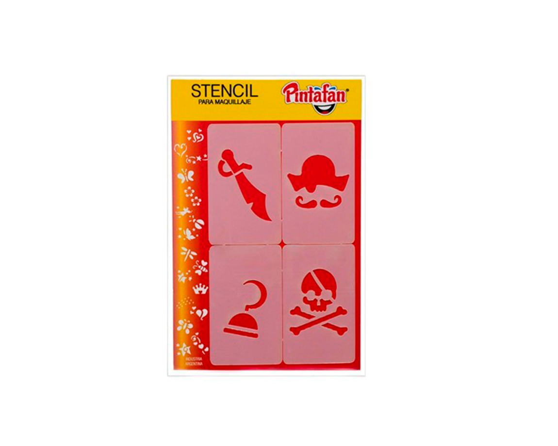 STENCIL PINTAFAN HALLOWEEN 4 EN 1 615-03 PIRATA