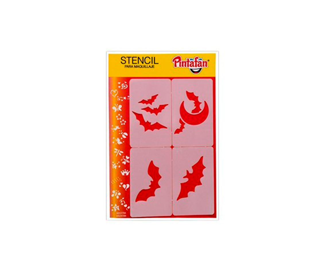 STENCIL PINTAFAN HALLOWEEN 4 EN 1 615-19 MURCIELAGOS