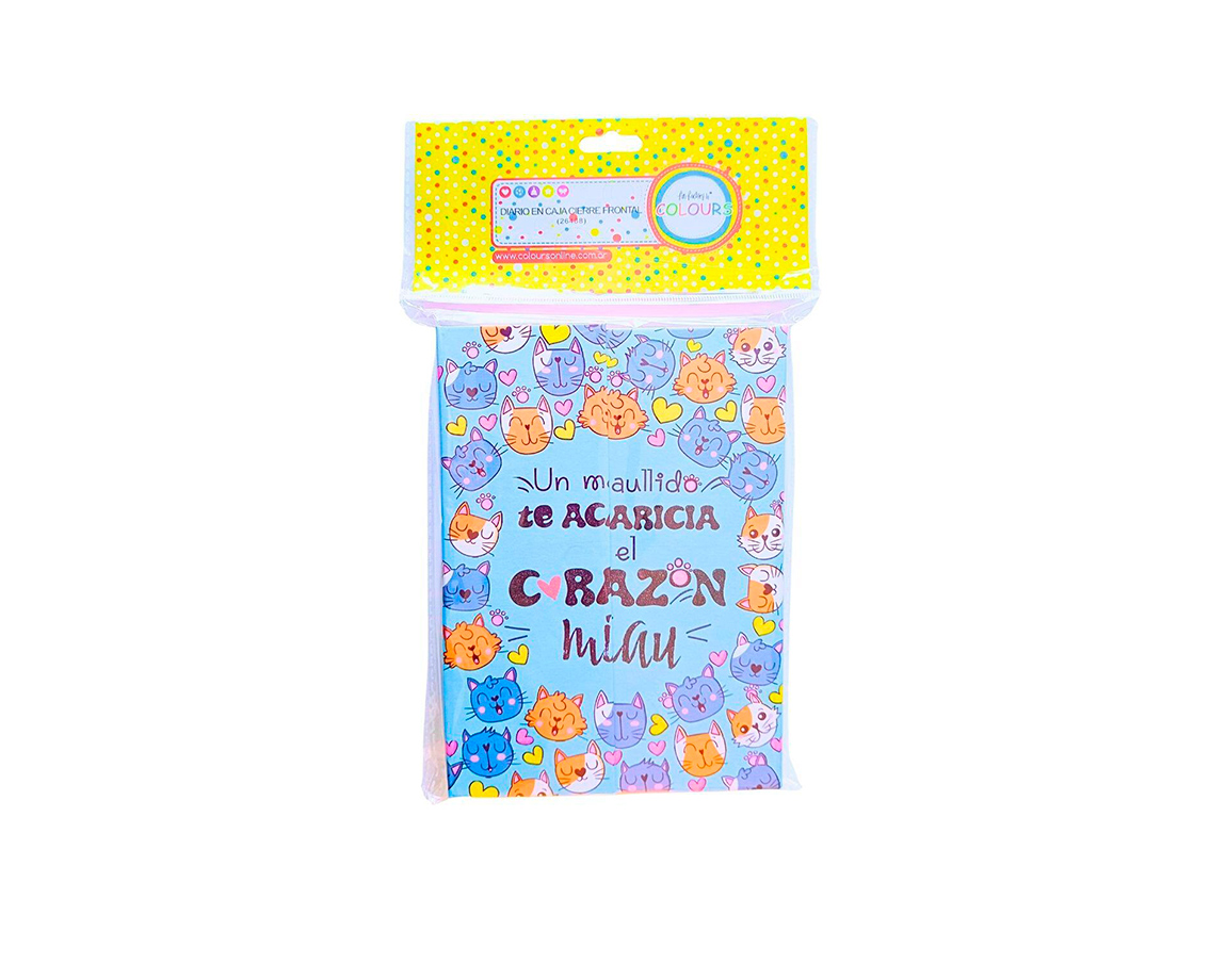 DIARIO INTIMO 26488 COLOURS MIAU 15x11 CAJA IMANTADA