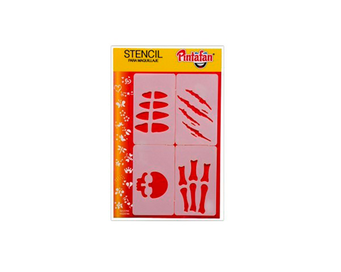 STENCIL PINTAFAN HALLOWEEN 4 EN 1 615-24 HERIDAS