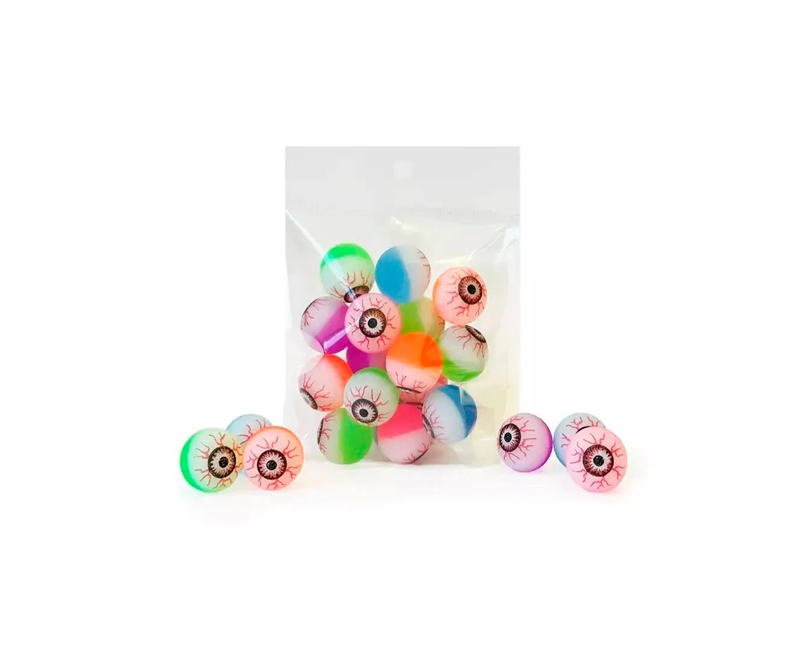 PELOTITAS PINTAFAN HALLOWEEN 2840-01 SALTARINAS OJOS FLUO
