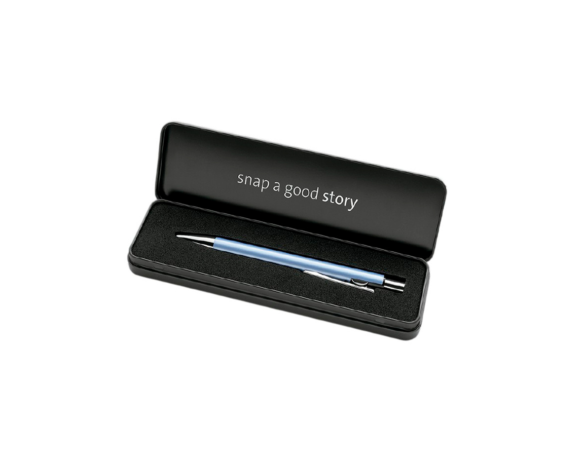 BOLIGRAFO PELIKAN SNAP FROSTED BLUE METAL CASE