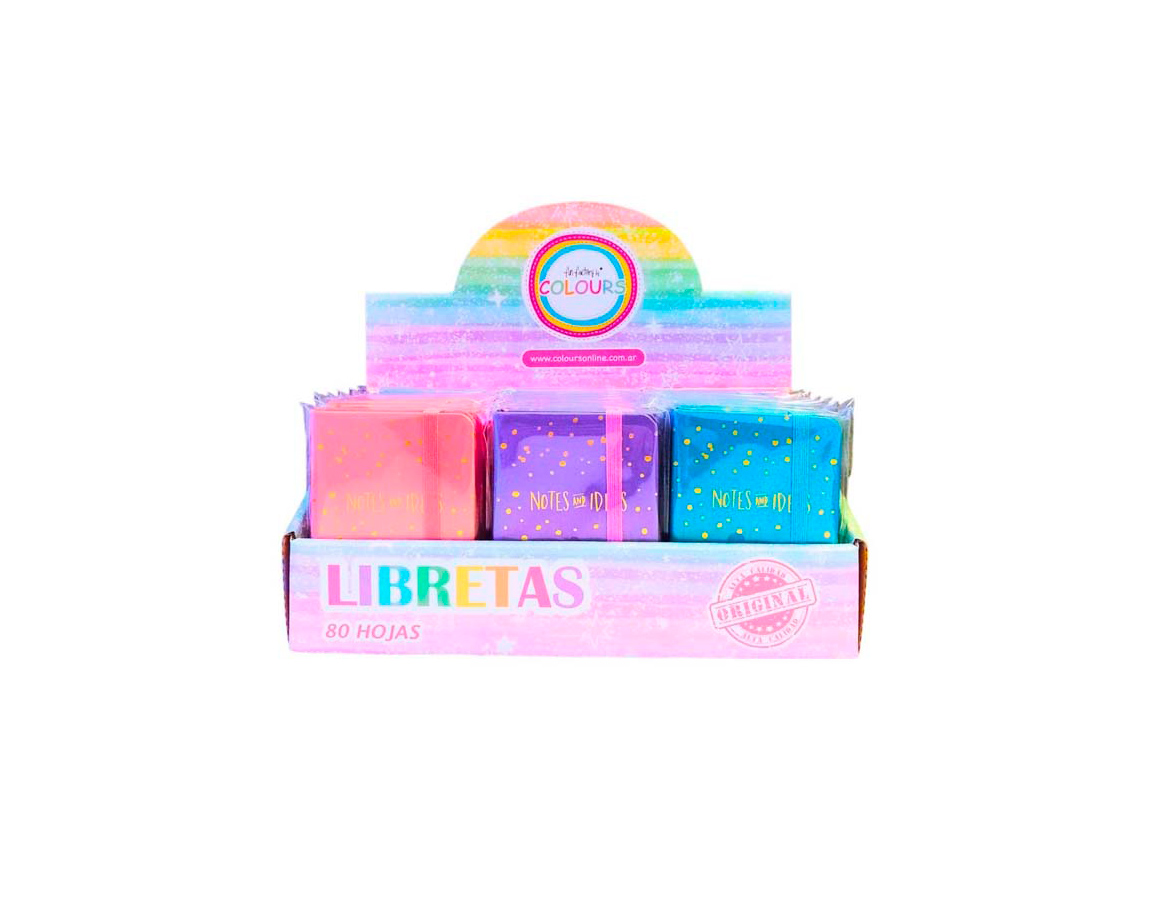 LIBRETA COLOURS 925012 DEGRADE PASTEL A7 80 HJS LISAS