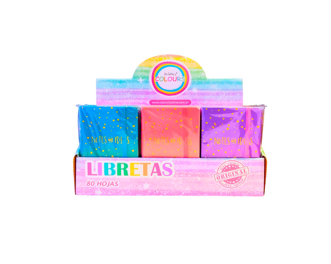 LIBRETA COLOURS 925013 DEGRADE PASTEL A6 80 HJS LISAS