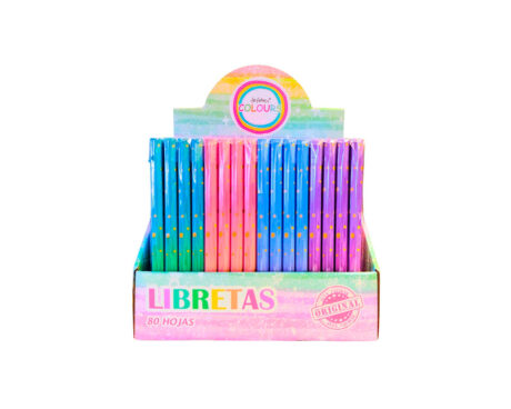 LIBRETA COLOURS 925014 DEGRADE PASTEL A5 80 HJS LISAS