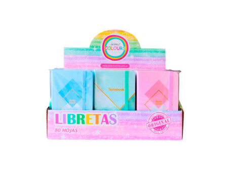 LIBRETA COLOURS 925019 MARMOL PASTEL A6 80 HJS RAYADAS