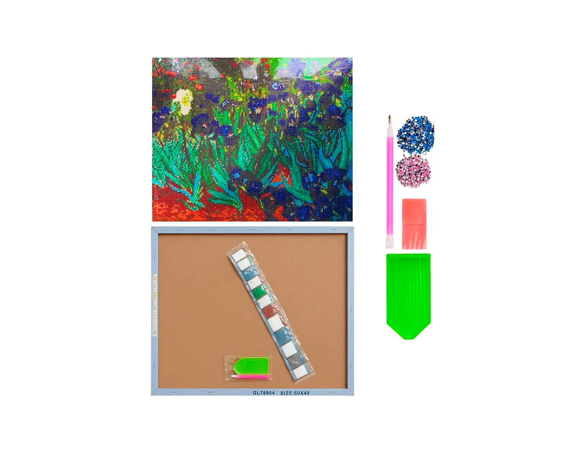 BASTIDOR COLOURS 29647 DIAMOND PAINTING FLORES 40X50CM