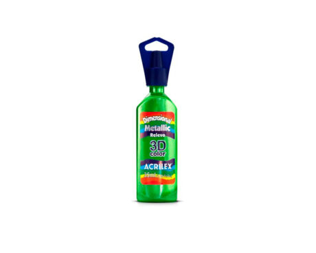 PINTURA ACRILEX DIMEN.METAL 873 VERDE KIWI 35ML.