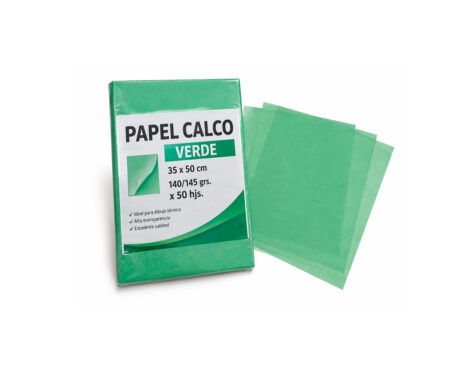 PAPEL CALCO LEMA  35 x  50 140/145 GRS x 50 HJS -VERDE-