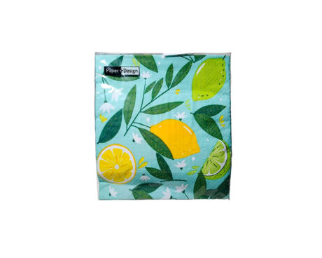 SERVILLETAS EQ DECOUPAGE 33x33CM x20 U. 9069 NARANJAS Y LIMONES