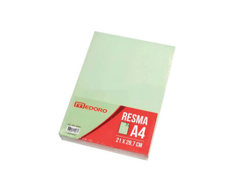 PAPEL RESMA MEDORO A4 75 GS VERDE x 250 H.