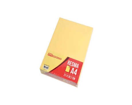 PAPEL RESMA MEDORO A4 75 GS AMARILLO x 250 H.