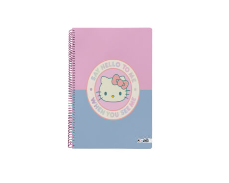 CUADERNO MOOVING 1208165 UNIVERSITARIO RAYADO HELLO KITTY