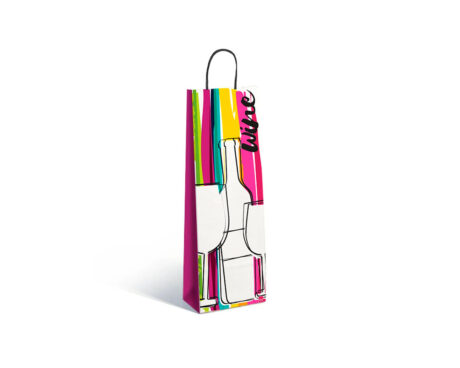 BOLSA REGALO ROMI BOTELLA 14x40 COLOR WINE