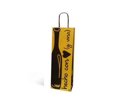 BOLSA REGALO ROMI BOTELLA 14x40 HECHO CON VINO