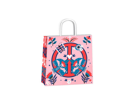 BOLSA REGALO ROMI PAZ & AMOR 22x24 x UNID.