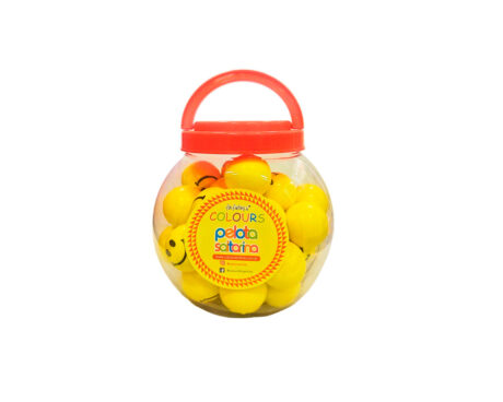 PELOTA COLOURS 24966 SALTARINA x30 U SMILE AMARILLA