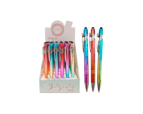 BOLIGRAFO COLOURS 29584 METAL TOUCH TORNASOL RETRACTIL C/ CLIP