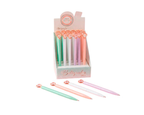 BOLIGRAFO COLOURS 29579 GIRO PASTEL C/ CORAZON GEMA