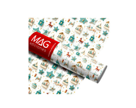 PAPEL REGALO MAG 7071 ADORNOS DE NAVIDAD