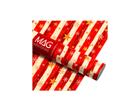 PAPEL REGALO MAG 7085 DESTELLOS CARMESI