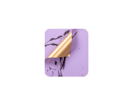 PAPEL REGALO COREANO 16561 06 MARMOL DORADO/LILA 57cmx57cm