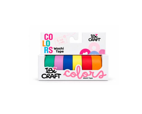 WASHI TAPE BOX 6 ROLLOS DE 5 MTS RAINBOW
