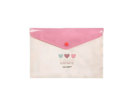 SOBRE PLASTICO C/BOTON A5 HEARTS