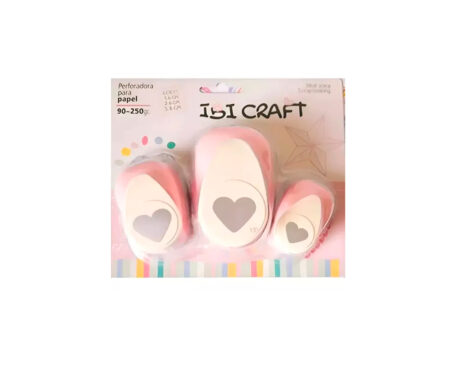 PERFORADORA SET CORAZONES X3 16MM 25MM 38MM