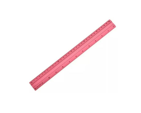 REGLA DE ALUMINIO PARA CORTE 30CM ROSA