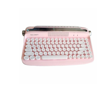 TECLADO IBICRAFT VINTAGE BLUETOOTH PINK