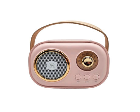 PARLANTE VINTAGE BLUETOOTH PINK